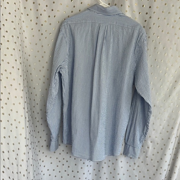 Brooks Brothers Navy and White Striped Button Down Shirt - Picture 2 of 8